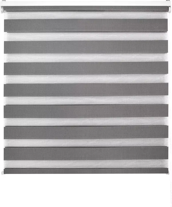 Estor enrollable noche y día Gris Antracita, 100x250cm, elegante. Estor enrollable noche y día Gris Antracita, 100x250cm, elegante.