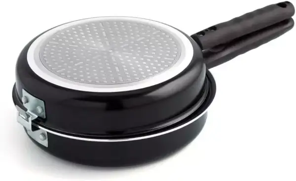 "Sartén doble de aluminio estampado 24cm - Quid Gastro Fun en negro" "Sartén doble de aluminio estampado 24cm - Quid Gastro Fun en negro"
