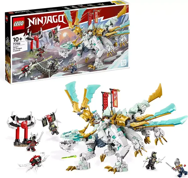 LEGO 71786 Ninjago Criatura Dragón de Hielo de Zane 2en1 con Accesorios y 5 Mini Figuras LEGO 71786 Ninjago Criatura Dragón de Hielo de Zane 2en1 con Accesorios y 5 Mini Figuras