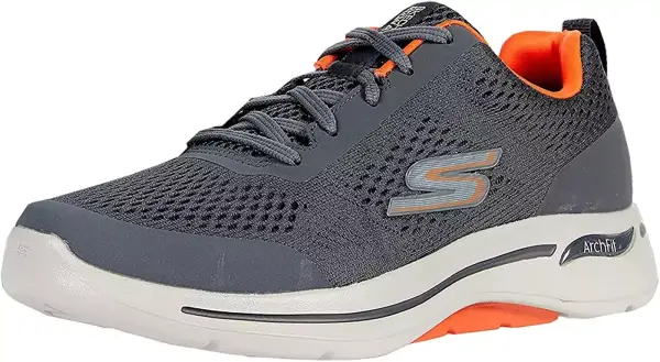 Zapatillas hombre Skechers Go Walk Arch Fit Idyllic, Charcoal/Orange, 44.5 EU. Zapatillas hombre Skechers Go Walk Arch Fit Idyllic, Charcoal/Orange, 44.5 EU.