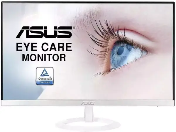 Monitor ASUS VZ249HE-W Full HD 23.8" con tecnología Eye Care y antiparpadeo en blanco. Monitor ASUS VZ249HE-W Full HD 23.8" con tecnología Eye Care y antiparpadeo en blanco.