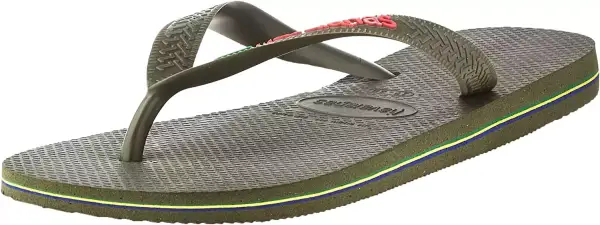 Chanclas Havaianas Brasil Logo Unisex, Dark Green, Talla 41/42 EU Chanclas Havaianas Brasil Logo Unisex, Dark Green, Talla 41/42 EU