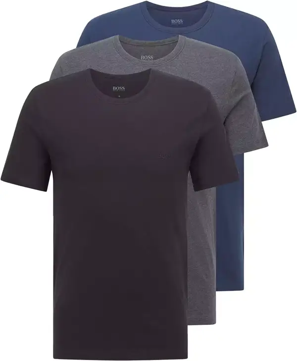 Pack de 3 camisetas BOSS T-shirt RN 3P en talla S, color azul y cuello abierto. Pack de 3 camisetas BOSS T-shirt RN 3P en talla S, color azul y cuello abierto.