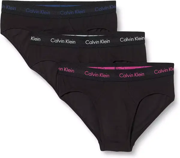 Calvin Klein Briefs 3Pk para Hombre, B-Slv/Pal Pink/Blue Dpts Lg, M Calvin Klein Briefs 3Pk para Hombre, B-Slv/Pal Pink/Blue Dpts Lg, M