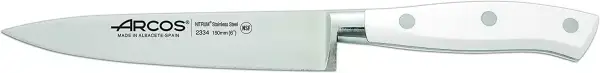 "Cuchillo Cocinero Arcos Riviera Blanc, Hoja Inox Nitrum 150mm, Mango POM Blanco" "Cuchillo Cocinero Arcos Riviera Blanc, Hoja Inox Nitrum 150mm, Mango POM Blanco"