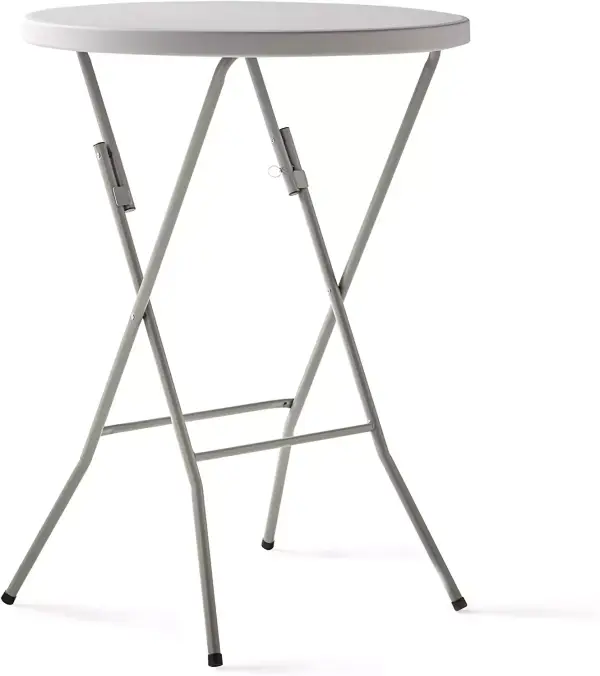Mesa Cóctel Plegable para Eventos - KG KITGARDEN, Ø80x110cm, Blanco Mesa Cóctel Plegable para Eventos - KG KITGARDEN, Ø80x110cm, Blanco
