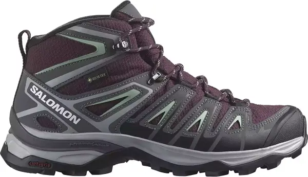 Zap. senderismo mujer Salomon X Ultra Pioneer Mid GTX, rojo (Wine Tasting/Magnet/Granite Green), talla 40 2/3 Zap. senderismo mujer Salomon X Ultra Pioneer Mid GTX, rojo (Wine Tasting/Magnet/Granite Green), talla 40 2/3