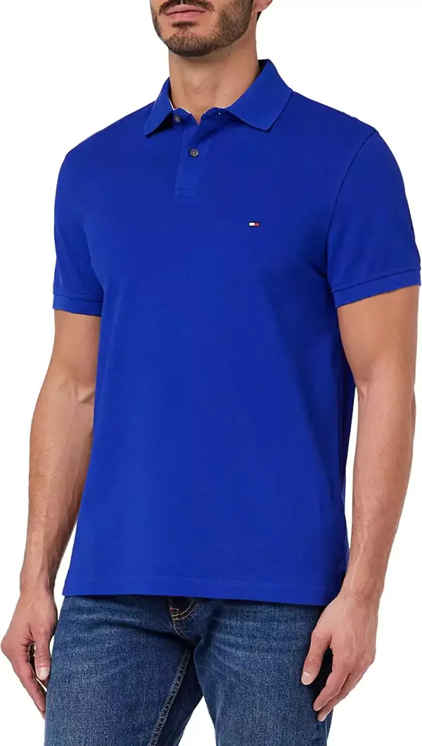 Tommy Hilfiger Polo Regular 1985, Hombre, Azul Zafiro, 3XL Tommy Hilfiger Polo Regular 1985, Hombre, Azul Zafiro, 3XL