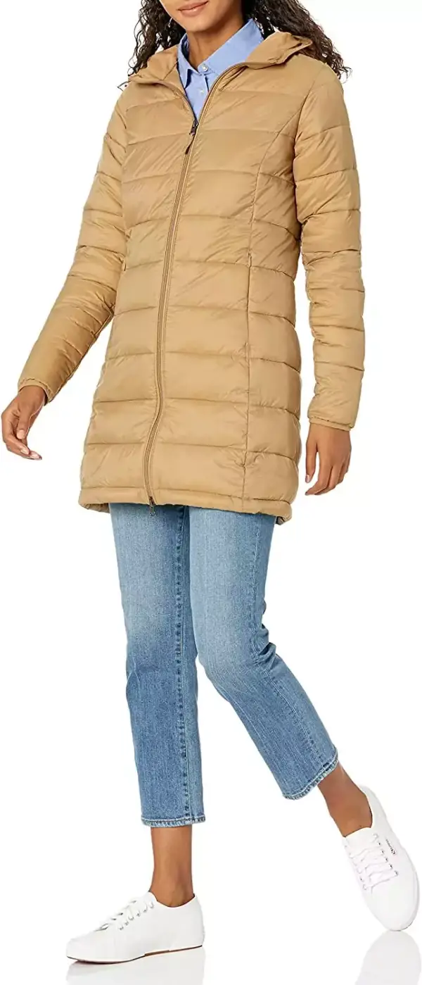 Abrigo Mujer Amazon Essentials resistente al agua - Camel (tallas grandes) Abrigo Mujer Amazon Essentials resistente al agua - Camel (tallas grandes)