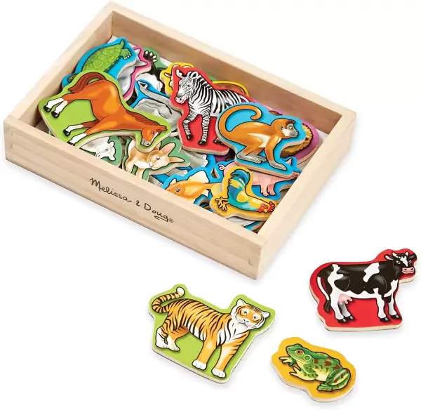 Juego magnético con 20 animales de madera: Ideal para niños de 3 a 7 años Juego magnético con 20 animales de madera: Ideal para niños de 3 a 7 años