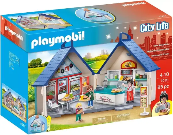 "Restaurante Portátil PLAYMOBIL: Juguete para Llevar" "Restaurante Portátil PLAYMOBIL: Juguete para Llevar"