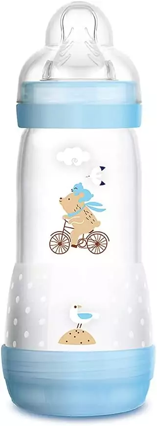 Biberón Easy Start Anti-Colic con Tetina SkinSoft TM, 320 Ml, Azul, Autoesterilizable en 3 Minutos. Biberón Easy Start Anti-Colic con Tetina SkinSoft TM, 320 Ml, Azul, Autoesterilizable en 3 Minutos.