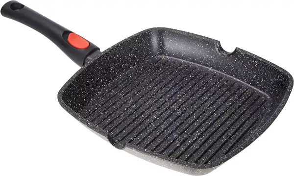 Sartén Parrilla Kamberg 28x28 cm con mango extraíble, antiadherente piedra, apta para inducción y sin PFOA. Sartén Parrilla Kamberg 28x28 cm con mango extraíble, antiadherente piedra, apta para inducción y sin PFOA.