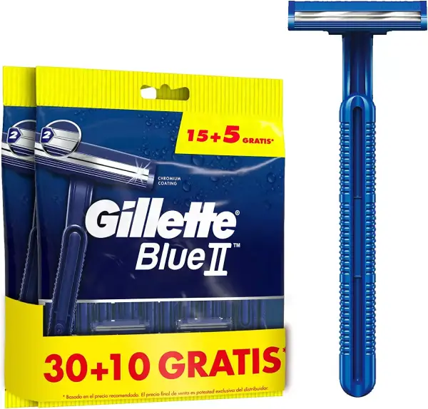 Gillette Blue II: Maquinillas de Afeitar Desechables para Hombres - 40 Unidades Gillette Blue II: Maquinillas de Afeitar Desechables para Hombres - 40 Unidades