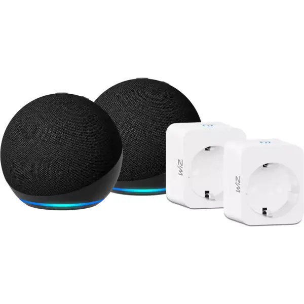 Pack 2 Echo Dot + 2 Enchufes Inteligentes WiZ Pack 2 Echo Dot + 2 Enchufes Inteligentes WiZ