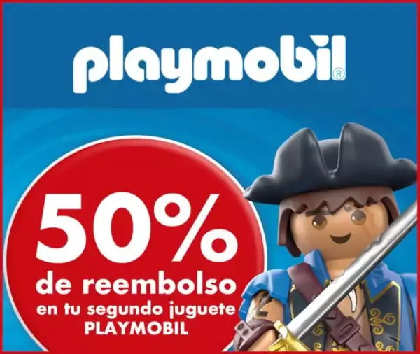 50% de reembolso en tu 2º juguete Playmobil en El Corte Inglés 50% de reembolso en tu 2º juguete Playmobil en El Corte Inglés