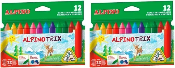 2x Estuche 12 ceras de colores AlpinoTrix 2x Estuche 12 ceras de colores AlpinoTrix