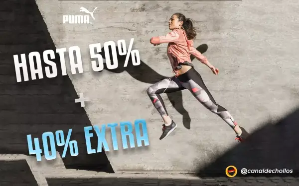 Hasta 50% + 40% EXTRA en Puma Hasta 50% + 40% EXTRA en Puma