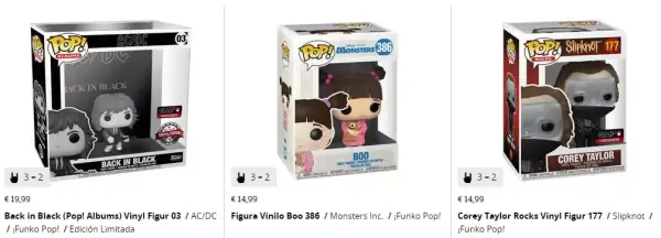 3x2 en Funko Pop + 10% Dto. + Envío gratis EMP 3x2 en Funko Pop + 10% Dto. + Envío gratis EMP