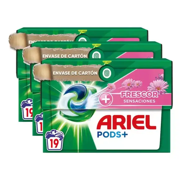 57 Cápsulas Ariel Pods+ Frescor Sensaciones para lavadora 57 Cápsulas Ariel Pods+ Frescor Sensaciones para lavadora