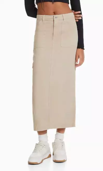Falda midi carpenter Bershka Falda midi carpenter Bershka