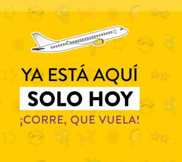 Solo hoy 5 de agosto 2X1 en billetes con Vueling Solo hoy 5 de agosto 2X1 en billetes con Vueling