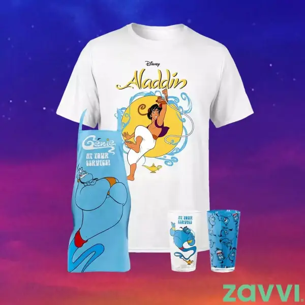 Pack Aladdín (Camiseta + Delantal + Set Vasos) Pack Aladdín (Camiseta + Delantal + Set Vasos)