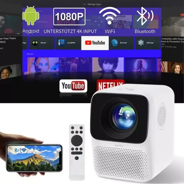 Mini Proyector Wanbo T2 Max Mini FullHD 1080p Android Mini Proyector Wanbo T2 Max Mini FullHD 1080p Android