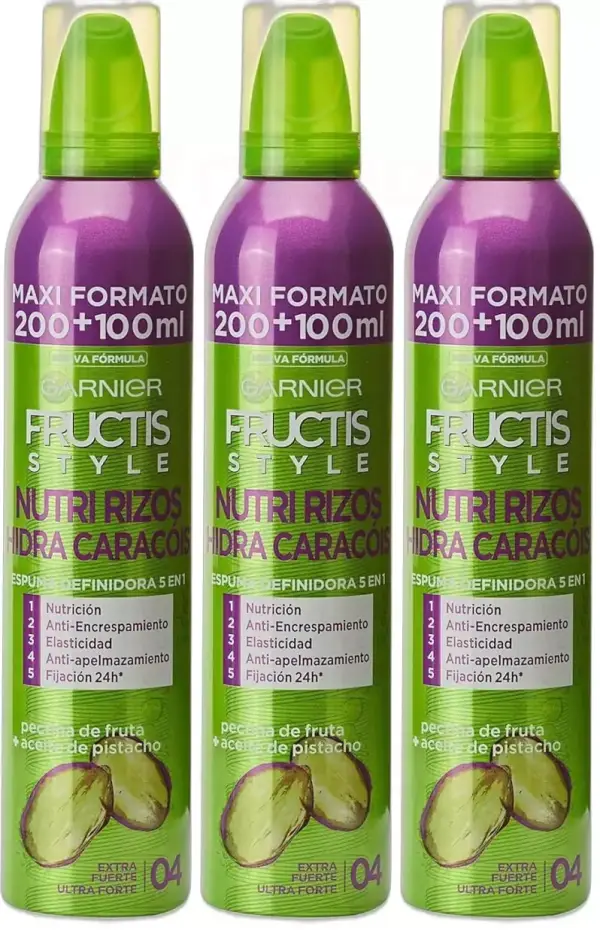 Pack de 3 Garnier Fructis Style Espuma 300ml Pack de 3 Garnier Fructis Style Espuma 300ml