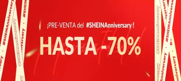 Aniversario de Shein con hasta 70% de descuento Aniversario de Shein con hasta 70% de descuento