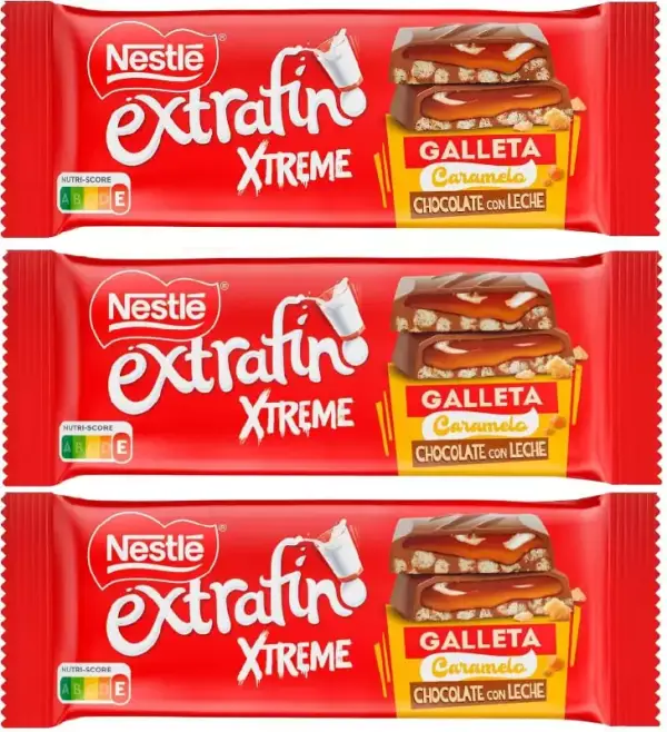 3x87g tableta chocolate con leche y galleta NESTLÉ Extrafino Xtreme 3x87g tableta chocolate con leche y galleta NESTLÉ Extrafino Xtreme