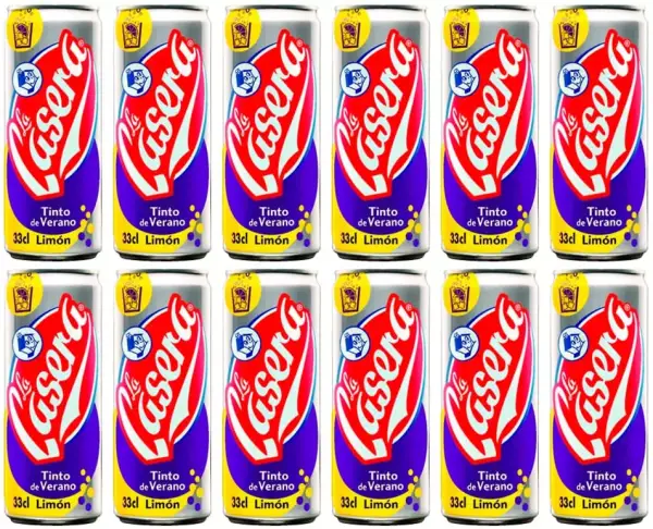 Pack de 12 latas Tinto de Verano Con Limón La Casera Pack de 12 latas Tinto de Verano Con Limón La Casera