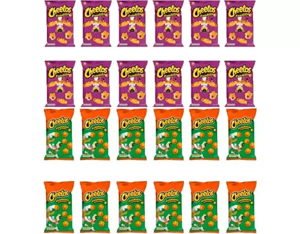 Pack de 12 Cheetos Pandilla (31gr) o 12 Cheetos Pelotazos (40gr) Pack de 12 Cheetos Pandilla (31gr) o 12 Cheetos Pelotazos (40gr)