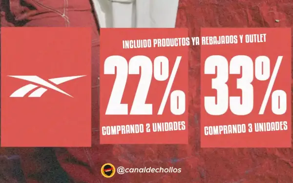Ofertazas del 33% y 22% por el 11.11 en Reebok Ofertazas del 33% y 22% por el 11.11 en Reebok