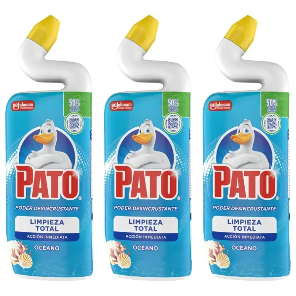 3x 750ml Limpiador quitamanchas para inodoro Pato 3x 750ml Limpiador quitamanchas para inodoro Pato