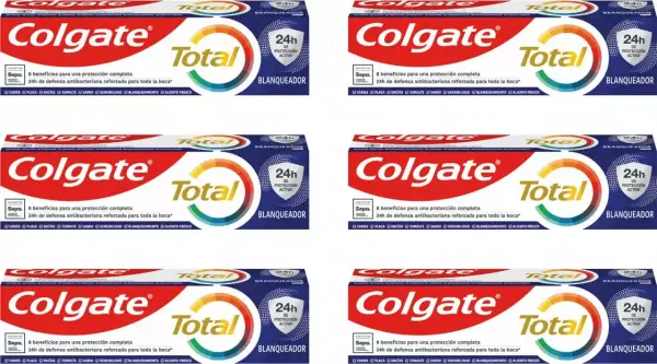 Pack 6x Colgate Total Blanqueador 75 ml Pack 6x Colgate Total Blanqueador 75 ml
