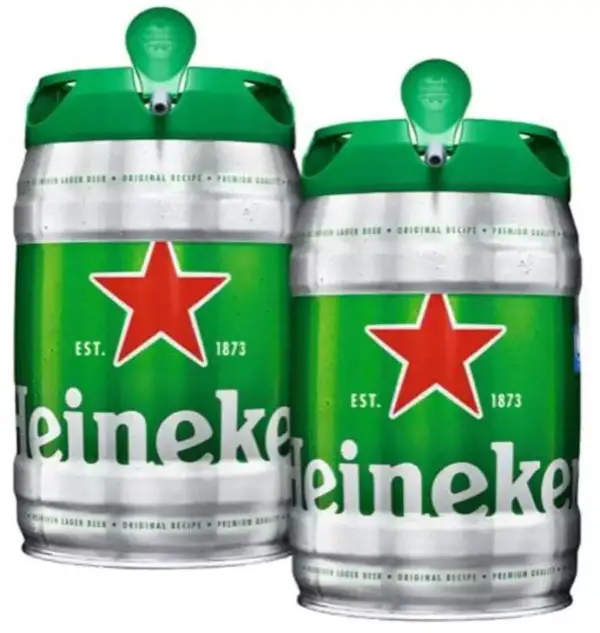 2 Barriles de Cerveza Heineken de 5 Litros 2 Barriles de Cerveza Heineken de 5 Litros