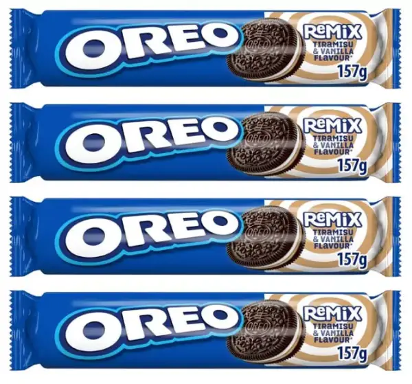 4 Oreo Remix Tiramisú y Vainilla 157g 4 Oreo Remix Tiramisú y Vainilla 157g