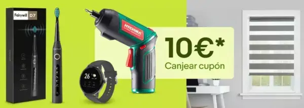 Cupón 10€ Dto. en seleccionados (Pedido mínimo 20€) eBay Cupón 10€ Dto. en seleccionados (Pedido mínimo 20€) eBay