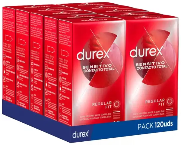 120 Preservativos Durex Sensitivo Contacto Total 120 Preservativos Durex Sensitivo Contacto Total