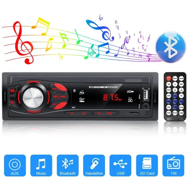Radio Bluetooth estéreo para coche 4x15W Radio Bluetooth estéreo para coche 4x15W