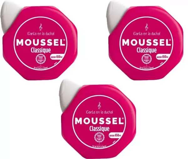 3x MOUSSEL Gel de Ducha Classique Original 650ml 3x MOUSSEL Gel de Ducha Classique Original 650ml