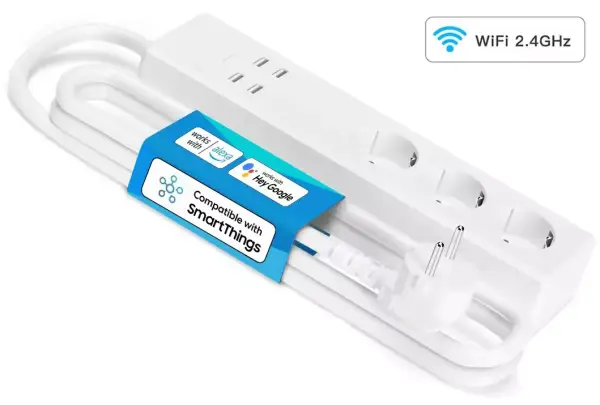 Regleta inteligente 3 enchufes + 4 USB Regleta inteligente 3 enchufes + 4 USB