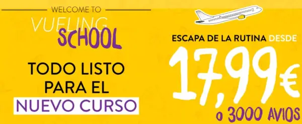 Escapa de la rutina desde 17,9€ o 3000 avios con Vueling Escapa de la rutina desde 17,9€ o 3000 avios con Vueling