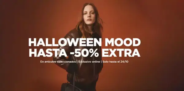 Ofertas de Halloween en Mango Outlet: Hasta -50% EXTRA (artículos seleccionados) Ofertas de Halloween en Mango Outlet: Hasta -50% EXTRA (artículos seleccionados)