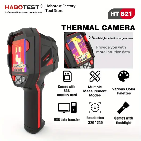 Cámara termográfica recargable HABOTEST HT821A Cámara termográfica recargable HABOTEST HT821A