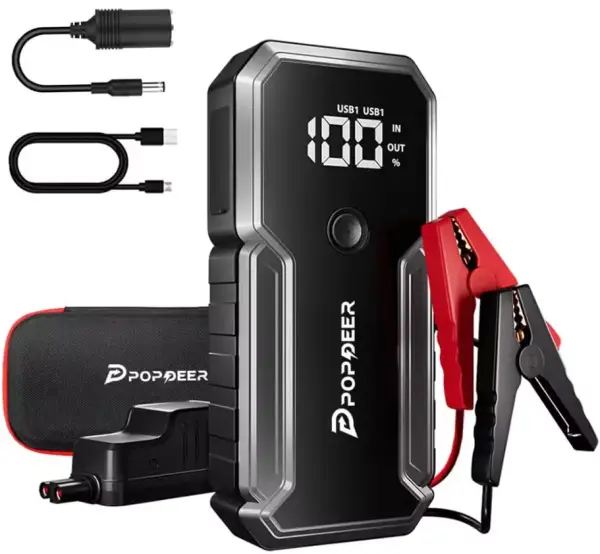 Arrancador de batería de coche 3000A Popdeer 23800mAh Arrancador de batería de coche 3000A Popdeer 23800mAh