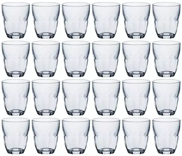Set 24 vasos de vidrio 23cl Set 24 vasos de vidrio 23cl