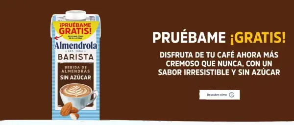 Prueba de bebida Almendrola con almendras y sin azúcar Prueba de bebida Almendrola con almendras y sin azúcar