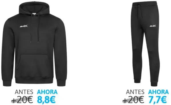 Ofertas en sudaderas y pantalones Jelex Ofertas en sudaderas y pantalones Jelex
